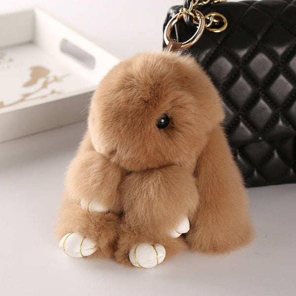 Fur Bunny Key Chain / Purse Puff