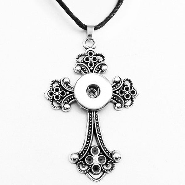 Founders Favorite Cross Sandy Snap Interchangeable Charm Necklace