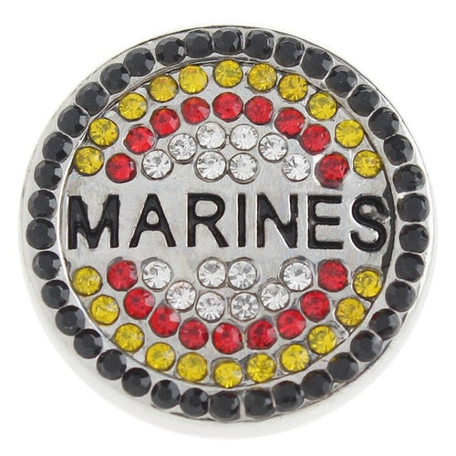 Armed Forces, Army, Navy, Air Force, Marines Bling Sandy Snap Interchangeable Charm