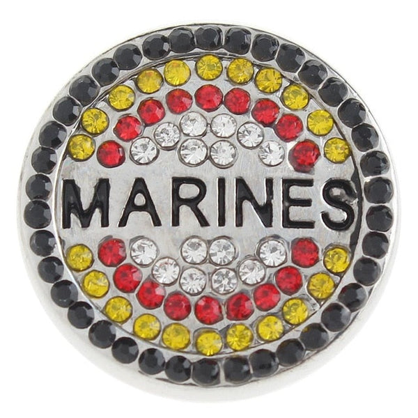 Armed Forces, Army, Navy, Air Force, Marines Bling Sandy Snap Interchangeable Charm