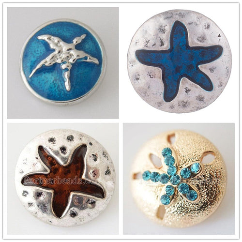 Starfish Enamel Sandy Snap Interchangeable Charms