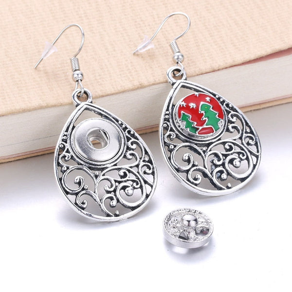 Assorted Designer Sandy Snap Interchangeable Charm Earrings