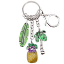 Enamel Alloy Multi-Colored 3 Charm Key Chain / Handbag Charm