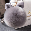 Fur Kitty Pom Pom Key Chain / Purse Puff