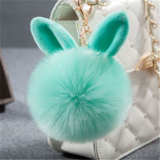Fur Kitty Pom Pom Key Chain / Purse Puff