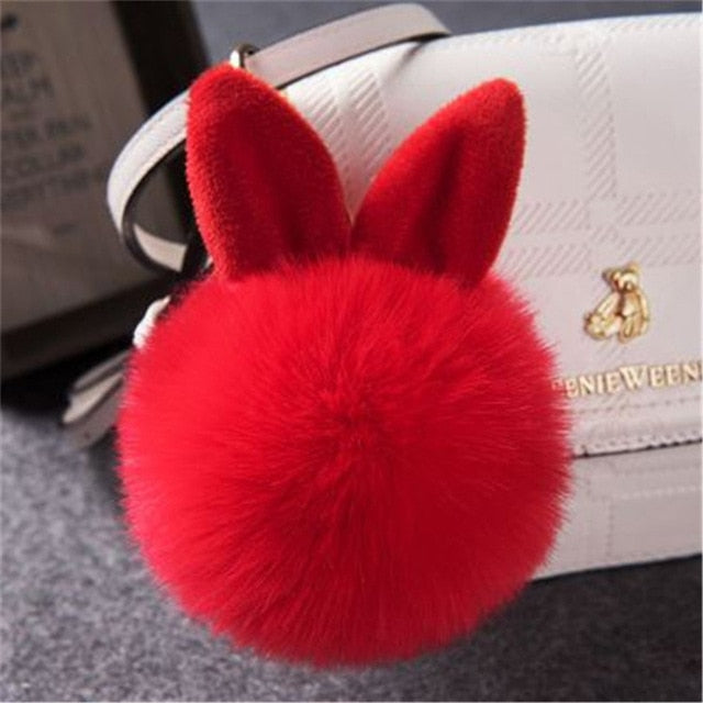 Fur Kitty Pom Pom Key Chain / Purse Puff