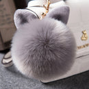 Fur Kitty Pom Pom Key Chain / Purse Puff