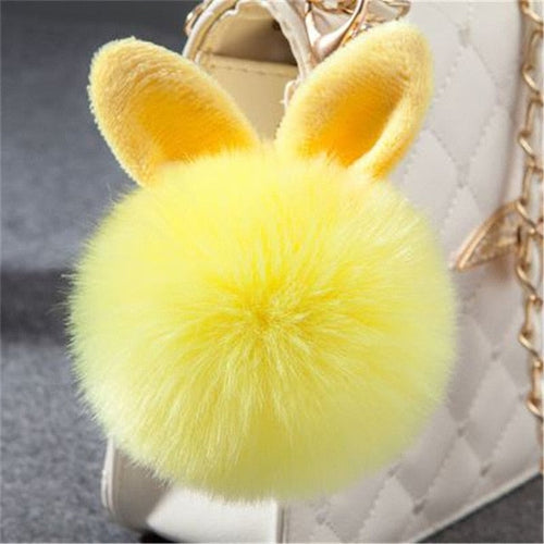 Fur Kitty Pom Pom Key Chain / Purse Puff