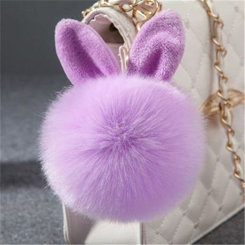 Fur Kitty Pom Pom Key Chain / Purse Puff