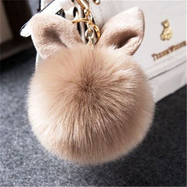 Fur Kitty Pom Pom Key Chain / Purse Puff