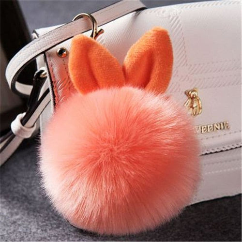 Fur Kitty Pom Pom Key Chain / Purse Puff