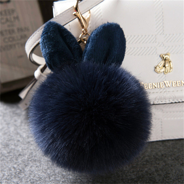 Fur Kitty Pom Pom Key Chain / Purse Puff