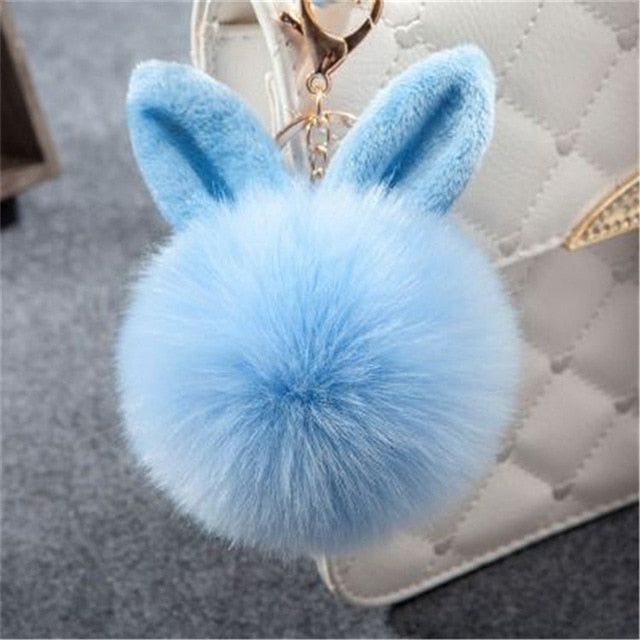Fur Kitty Pom Pom Key Chain / Purse Puff