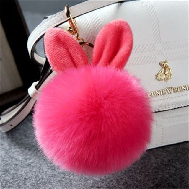 Fur Kitty Pom Pom Key Chain / Purse Puff