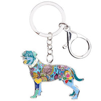 Enamel Alloy Multi-Colored Rottweiler Dog Key Chain / Handbag Charm