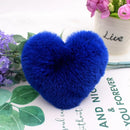 Fur Heart Key Chain / Purse Puff