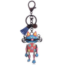 Enamel Alloy Multi-Colored Cat Key Chain / Handbag Charm