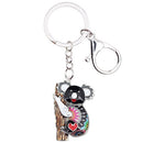 Enamel Alloy Multi-Colored Koala Bear Key Chain / Handbag Charm