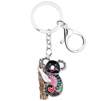 Enamel Alloy Multi-Colored Koala Bear Key Chain / Handbag Charm