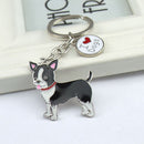 Enamel Alloy Multi-Colored Chihuahua Dog Key Chain / Handbag Charm
