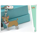 Enamel Alloy Multi-Colored Chihuahua Dog Key Chain / Handbag Charm