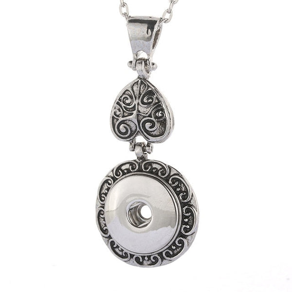 Assorted Silver & Crystal Pendants Sandy Snap Interchangeable Charm Necklace