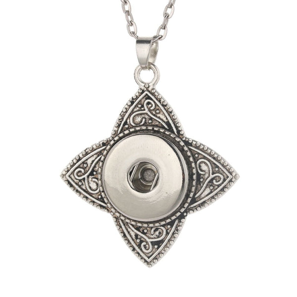 Assorted Silver Pendants Sandy Snap Interchangeable Charm Necklaces