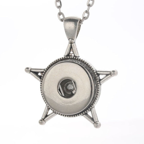 Assorted Silver Pendants Sandy Snap Interchangeable Charm Necklaces