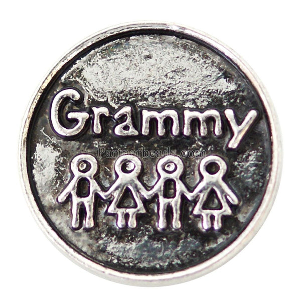 Grammy with four grandkids Sandy Snap Interchangeable Charm
