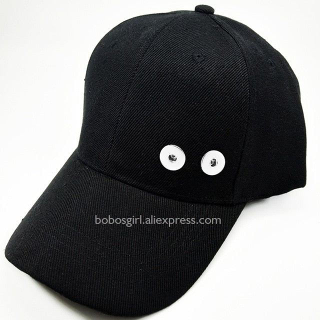 Multicolor Sandy Snap Interchangeable Charm Baseball Caps