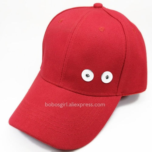 Multicolor Sandy Snap Interchangeable Charm Baseball Caps