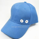 Interchangeable customizable cap that has two charm holders in front where you can snap in and snap out different charms . You can basically turn one cap into 50 with just the snap of a charm. See our Sandy Snap Charms to choose the look for you!