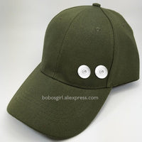 Multicolor Sandy Snap Interchangeable Charm Baseball Caps