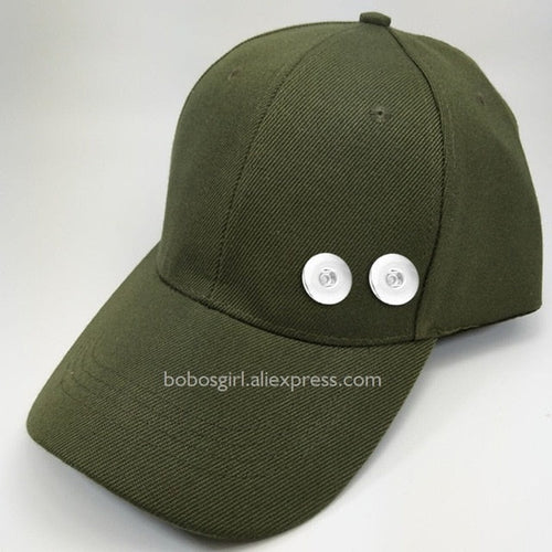 Multicolor Sandy Snap Interchangeable Charm Baseball Caps