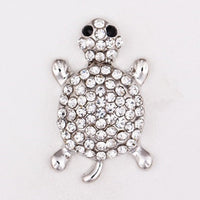 Crystal Rhinestone Turtle Sandy Snap Interchangeable Charm