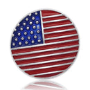 Patriotic USA Flag Enamel Sandy Snap Interchangeable Charm