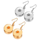 Simple Silver or Gold Sandy Snap Interchangeable Charm Earrings