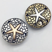 Metal Starfish Sandy Snap Interchangeable Charm
