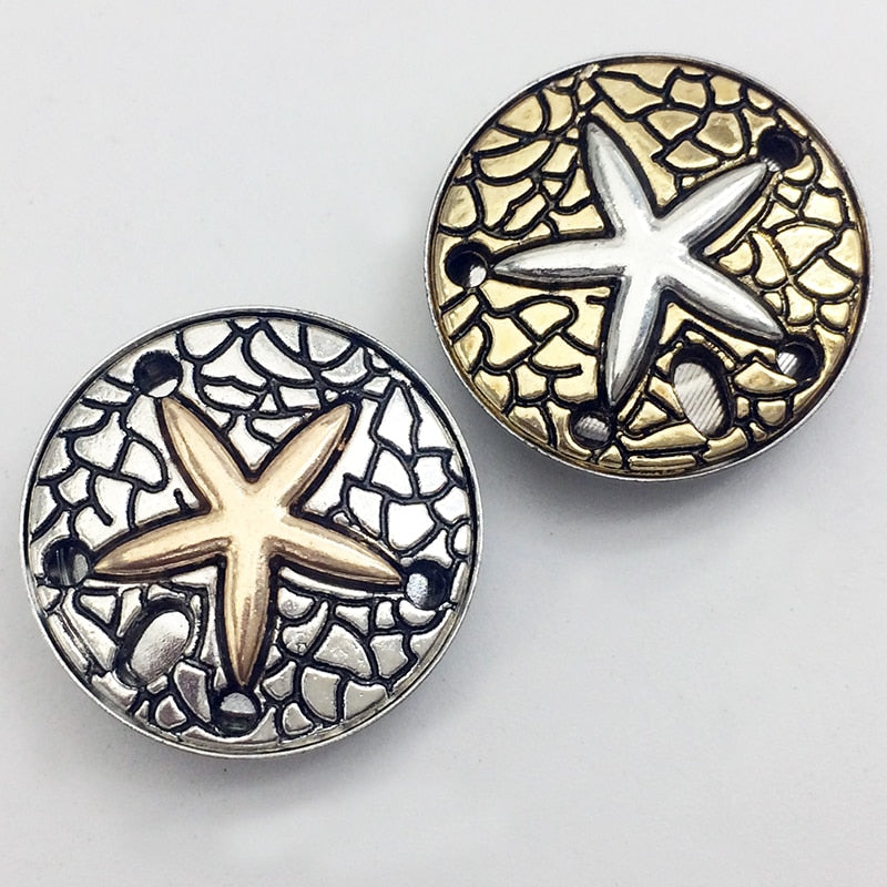 Metal Starfish Sandy Snap Interchangeable Charm