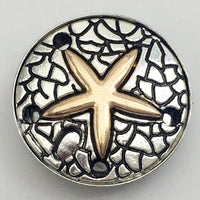 Metal Starfish Sandy Snap Interchangeable Charm