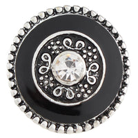 Solid Stone In Black Enamel Sandy Snap Interchangeable Charm