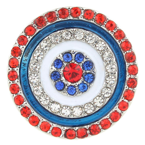 Red, White and Blue Sandy Snap Interchangeable Charm