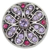 Lavender Floral Sandy Snap Interchangeable Charm