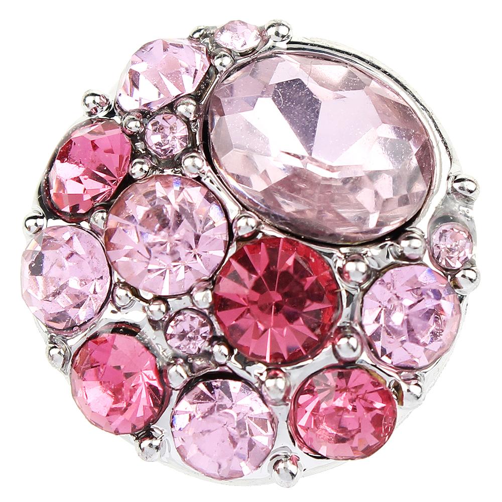 Multi Pink Crystal Sandy Snap Interchangeable Charm