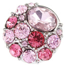 Multi Pink Crystal Sandy Snap Interchangeable Charm