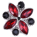 Red and Black Flower Sandy Snap Interchangeable Charm