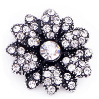 Crystal Clear Rhinestone Sandy Snap Interchangeable Charm