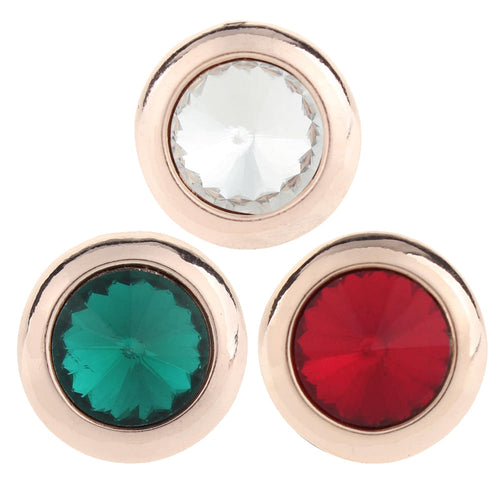 Single Solid Stone Set In Rose Gold Sandy Snap Interchangeable Charm