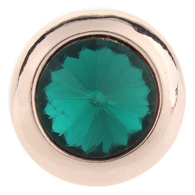 Single Solid Stone Set In Rose Gold Sandy Snap Interchangeable Charm