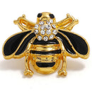 Golden Bumble Bee Sandy Snap Interchangeable Charm